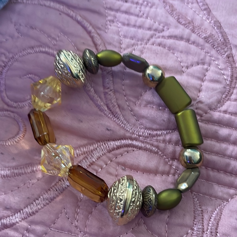 Handmade Gold Beaded Bracelet